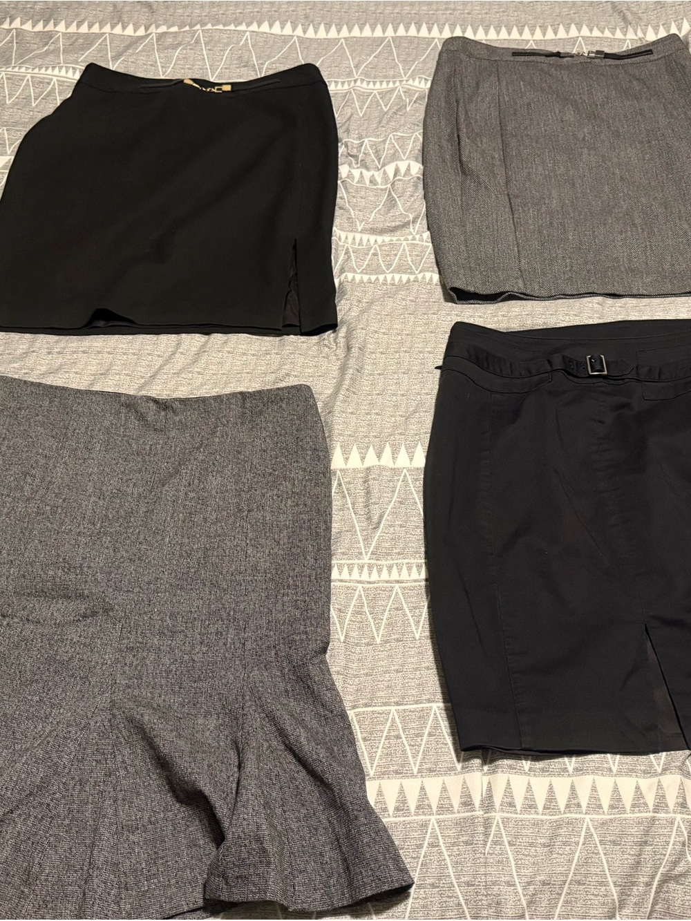 Express Women's Skirt Lot - Black and Gray